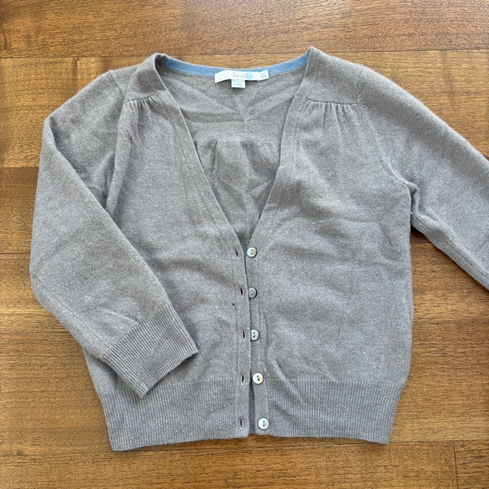 Boden Gray Women's Cropped Cardigan Sweater